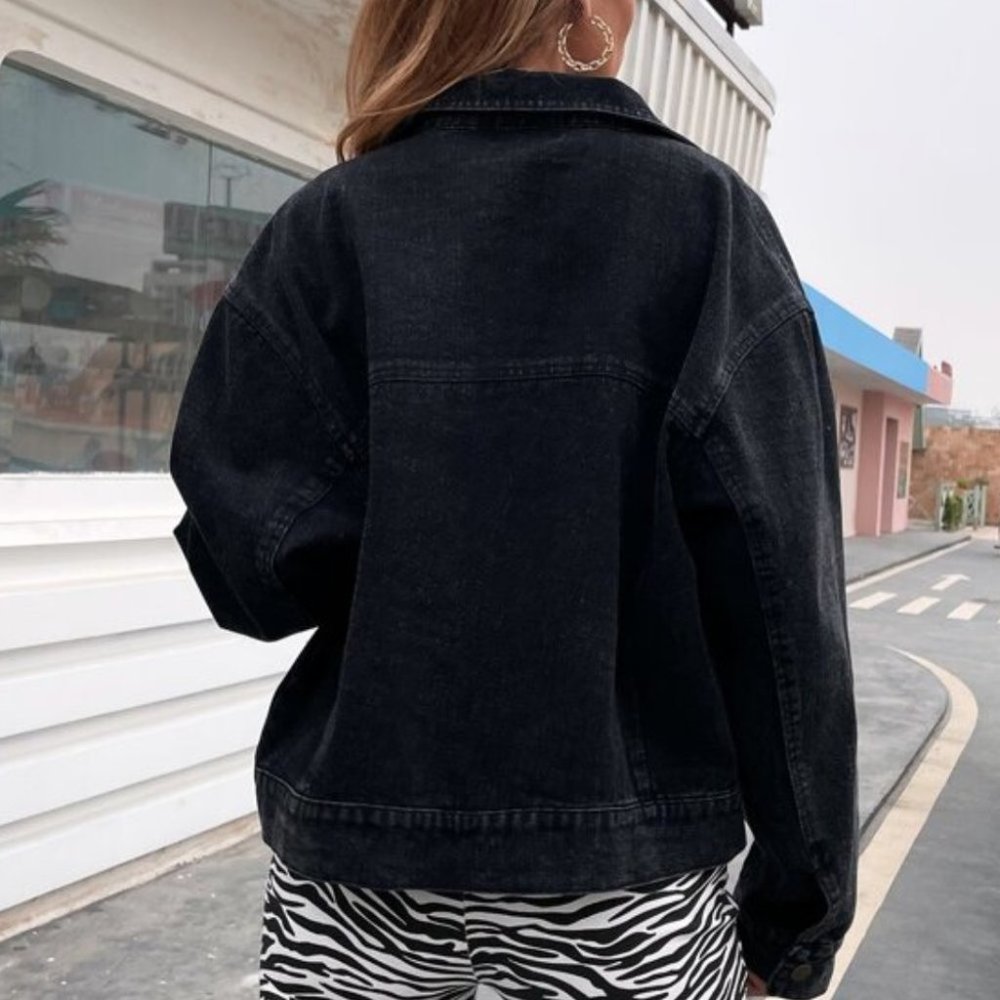 CASUAL DOLLZ Denim Jacket - Black - Picture 4 of 6